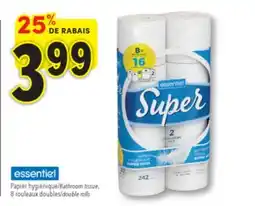 Familiprix Essentiel super soft 2 ply bathroom tissue 8un offer