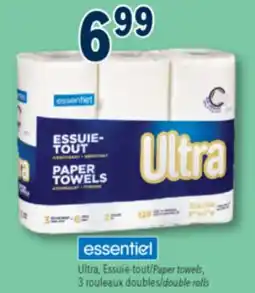 Familiprix essentiel Ultra Paper towels, double rolls offer