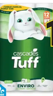 Familiprix CASCADES Fluff, Paper hygiene, 24 jumbo rolls Tuff Enviro, Essie-tout/, Paper towels, 12 jumbo rolls offer