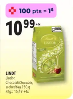 Familiprix Lindt Lindor Irresistibly Smooth milk chocolates pistachio – Bag offer