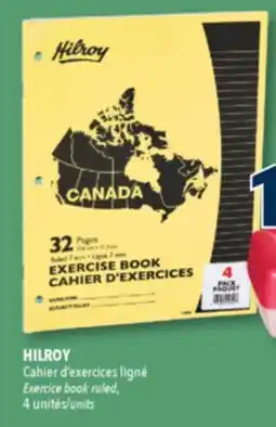 Familiprix HILROY, Exercice book ruled, 4 unit offer