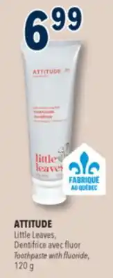 Familiprix Attitude Little Leaves Gel Toothpaste for Kids Watermelon offer