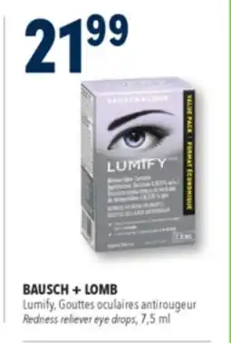 Familiprix Bausch + Lomb Lumify Redness Reliever Eye Drops 7.5ml offer