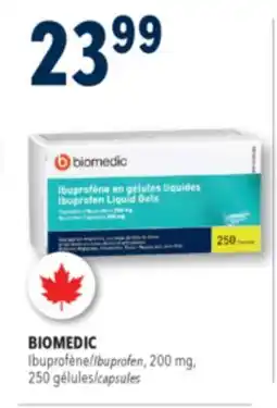 Familiprix Biomedic ibuprofen 200mg liquid gels 250un offer