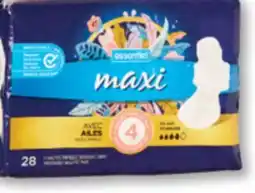 Familiprix Essentiel maxi overnight pads with wings 28un offer