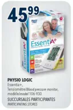 Familiprix Physio Logic Essentia+ blood pressure monitor offer