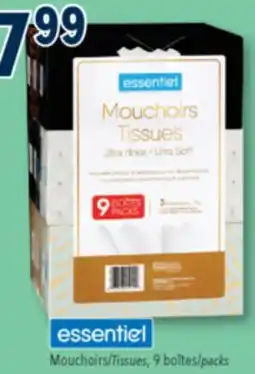 Familiprix Essentiel ultra soft tissues packs 9un offer