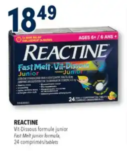 Familiprix Reactine junior fast melt fruit burst tablets 24un offer