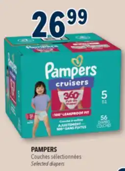 Familiprix Pampers Cruisers 360° baby diapers Size 5 (over 27lb) - 56un offer