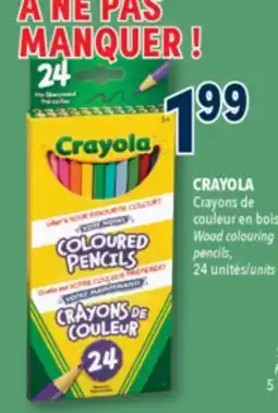 Familiprix Crayola pre-sharpened coloured pencils 24un offer