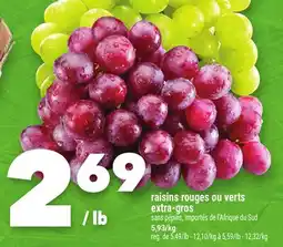 Marche Ami raisins rouges ou verts extra-gros offer