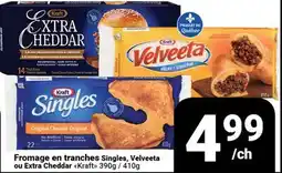 Pasquier Fromage en tranches Singles, Velveeta ou Extra Cheddar Kraft offer