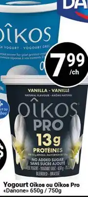 Pasquier Yogourt Oikos ou Oikos Pro Danone offer
