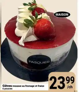 Pasquier Gâteau mousse au fromage et fraise offer