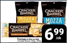 Pasquier Fromage en bloc ou râpé Cracker Barrel offer