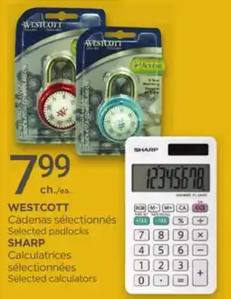 Proxim WESTCOTT Selected padlocks, SHARP Selected calculators offer