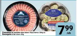Pasquier Couronne de crevettes avec sauce Aqua Gems 284g ou Escargots à l'ail Dom 85g offer