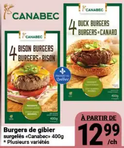 Pasquier Burgers de gibier surgelés Canabec offer