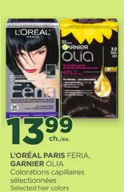 Proxim L'ORÉAL PARIS FÉRIA, GARNIER OLIA Selected hair colors offer