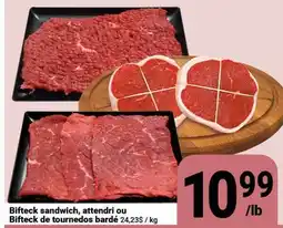 Pasquier Bifteck sandwich, attendri ou Bifteck de tournedos bardé offer