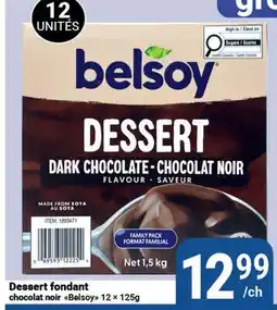 Pasquier Dessert fondant chocolat noir Belsoy offer