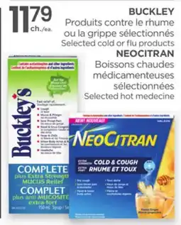 Proxim BUCKLEY Selected cold or flu products, NEOCITRAN Selected hot medecine offer