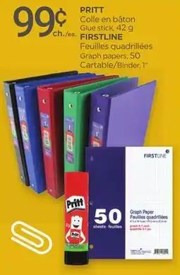 Proxim PRITT Glue stick, FIRSTLINE Graph papers, Binder offer