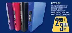 Jean Coutu FIRSTLINE Selected durable binders with pockets offer