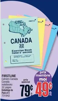 Jean Coutu FIRSTLINE Cahiers Canada Canada notebooks offer