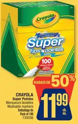 Jean Coutu CRAYOLA Super Pointes Washable markers offer