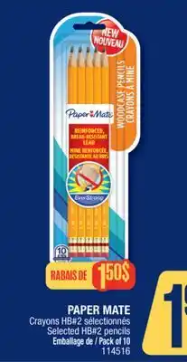 Jean Coutu PAPER MATE Selected HB#2 pencils offer