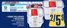 Jean Coutu HOME EXCLUSIVES •SELECTION Selected bags and containers offer