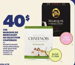Provigo VIN MARQUIS DE MERICOURT OU SELECTION CHATENOIS offer