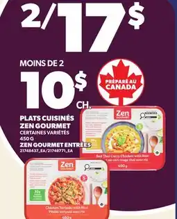 Provigo PLATS CUISINÉS ZEN GOURMET, 450 G | ZEN GOURMET ENTRÉES offer