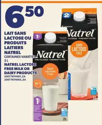 Provigo LAIT SANS LACTOSE OU PRODUITS LAITIERS NATREL, 2 L | NATREL LACTOSE FREE MILK OR DAIRY PRODUCTS offer