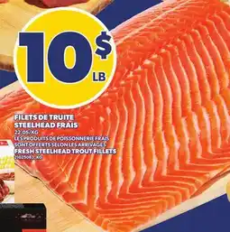 Provigo FILETS DE TRUITE STEELHEAD FRAIS | FRESH STEELHEAD TROUT FILLETS offer
