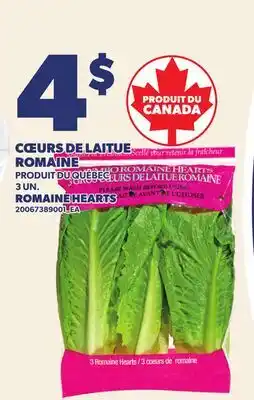 Provigo CŒURS DE LAITUE ROMAINE, 3 UN. | ROMAINE HEARTS offer