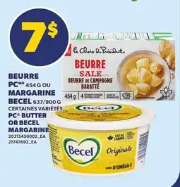 Provigo BEURRE PC, 454 G OU MARGARINE BECEL, 637/800 G | PC BUTTER OR BECEL MARGARINE offer