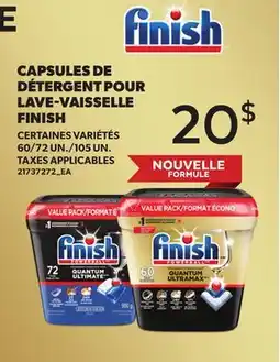 Provigo CAPSULES DE DÉTERGENT POUR LAVE-VAISSELLE FINISH, 60/72 UN./105 UN offer