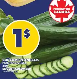 Provigo CONCOMBRE ANGLAIS, 3 UN. | ENGLISH CUCUMBER offer