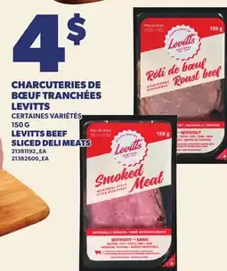 Provigo CHARCUTERIES DE BŒUF TRANCHÉES LEVITTS, 150 G | LEVITTS BEEF SLICED DELI MEATS offer