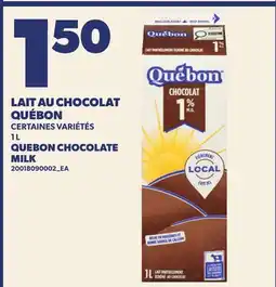 Provigo LAIT AU CHOCOLAT QUÉBON, 1 L | QUEBON CHOCOLATE MILK offer
