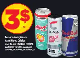 Maxi BOISSON ÉNERGISANTE ALANI NU OU CELSIUS, 355 ML OU RED BULL, 250 ML offer