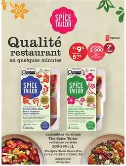 Provigo ENSEMBLES DE SAUCE THE SPICE TAILOR, 200-285 ML | THE SPICE TAILOR SAUCE KITS offer