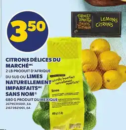 Provigo CITRONS DÉLICES DU MARCHÉ, 2 LB OU LIMES NATURELLEMENT IMPARFAITS SANS NOM offer