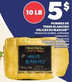 Provigo POMMES DE TERRE BLANCHES DÉLICES DU MARCHÉ, SAC DE 10 LB | FARMER'S MARKET WHITE POTATOES offer