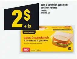 Maxi SACS À SANDWICH SANS NOM , 100 UN offer