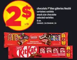 Maxi CHOCOLATS P'TITES GÂTERIES NESTLÉ | SNACK SIZE CHOCOLATE, 8 UN offer