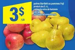 Maxi POIRES BARTLETT OU POMMES FUJI offer