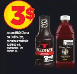 Maxi SAUCE BBQ DIANA OU BULL'S-EYE, 425/500 ML offer